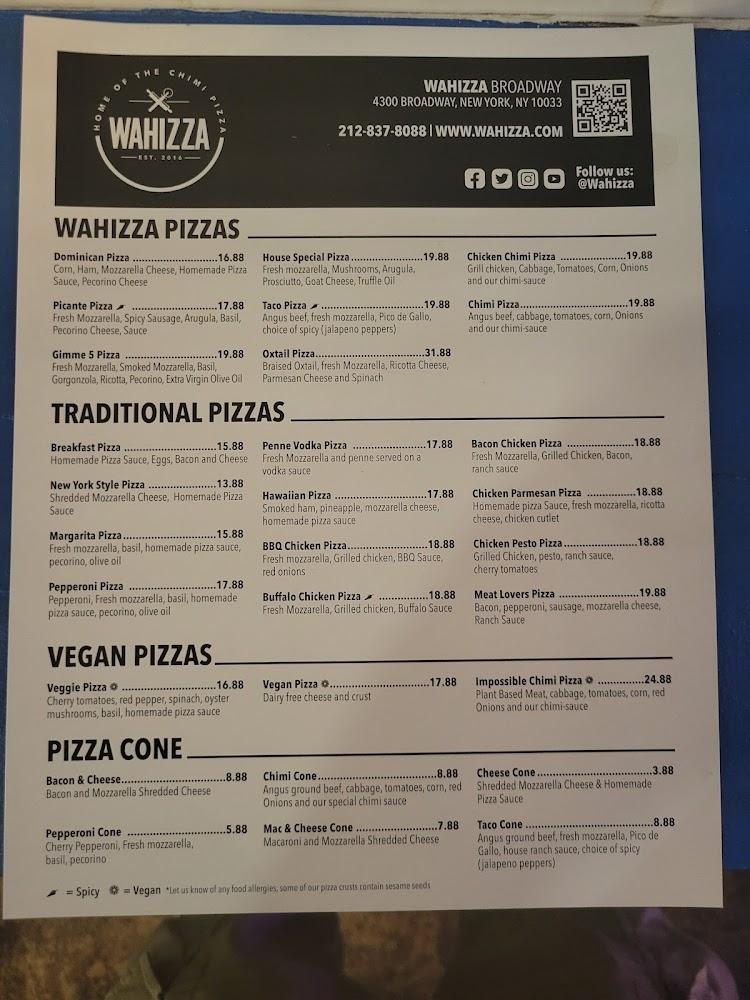 Wahizza Pizzeria & Restaurant ( Italian ) Menu image 3